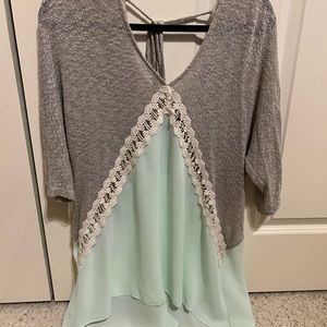 Daytrip Blouse with Sweater Details